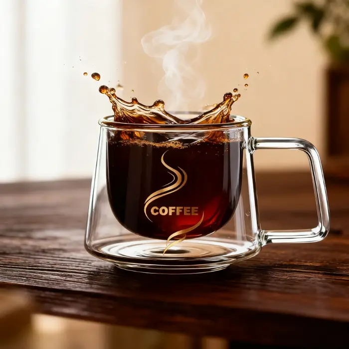 Tasse à café en verre à Double paroi de 200ml