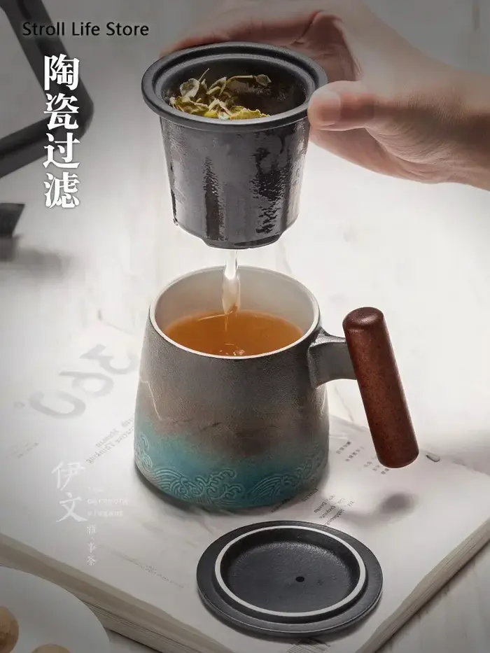 Tasse à café en céramique rétro
