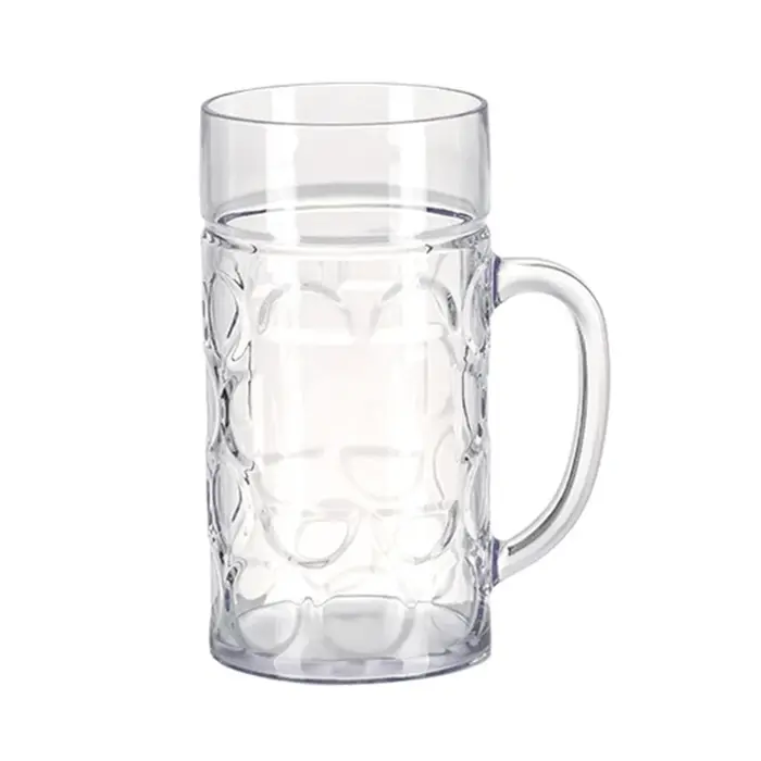 Tasse à bière réutilisable en plastique incassable, tasse à jus de bière à clics froids, tasse à boi