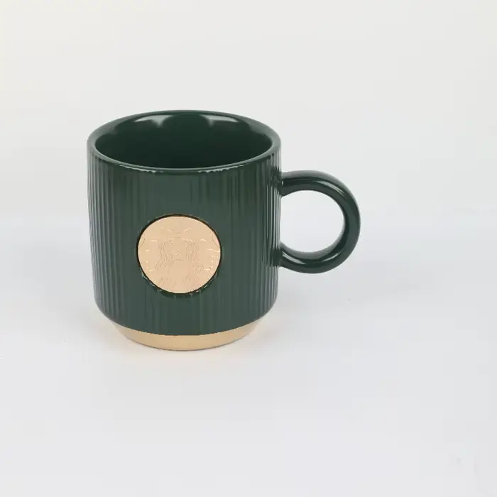 Mug Starbucks rétro à rayures vertes