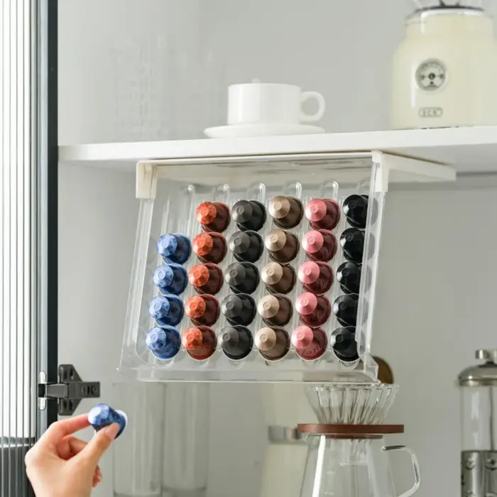 Boîte de rangement de capsules de café à usage domestique