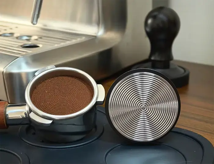 Doseur à café 54mm, Base ondulée, doseur à expresso Barista, doseur à café à ressort avec indication
