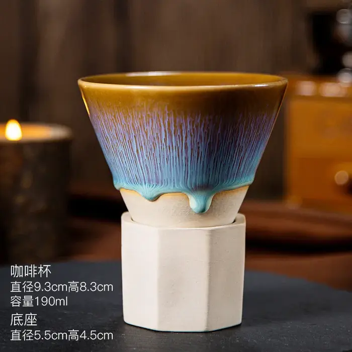 Tasse à café en poterie grossière rétro créative