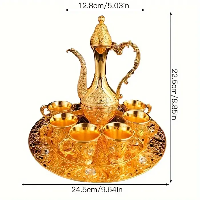 Ensemble de café turc de luxe 6 pièces