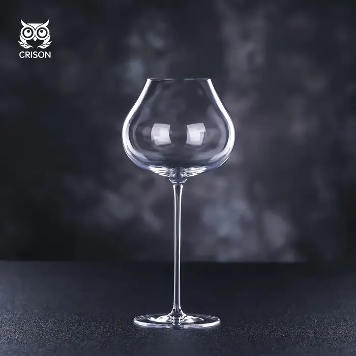 WG9201 CRISON France haut de gamme bordeaux tasse cristal fait à la main extrêmement mince verre à v