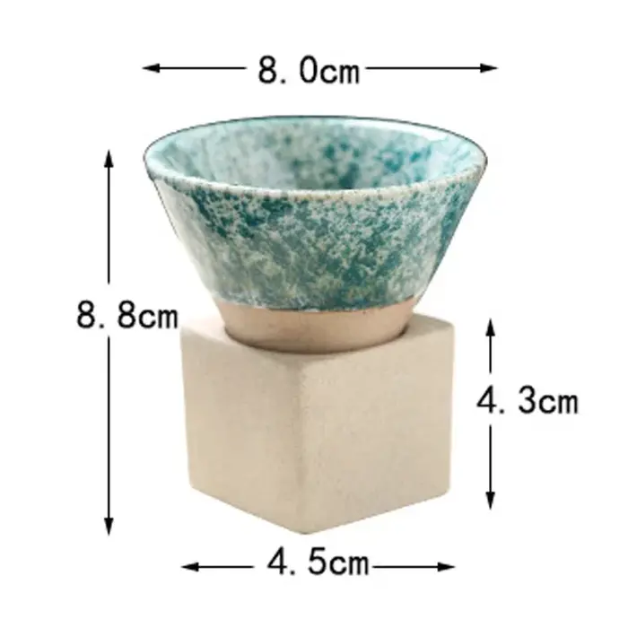 Tasse à thé en poterie brute de 100ML
