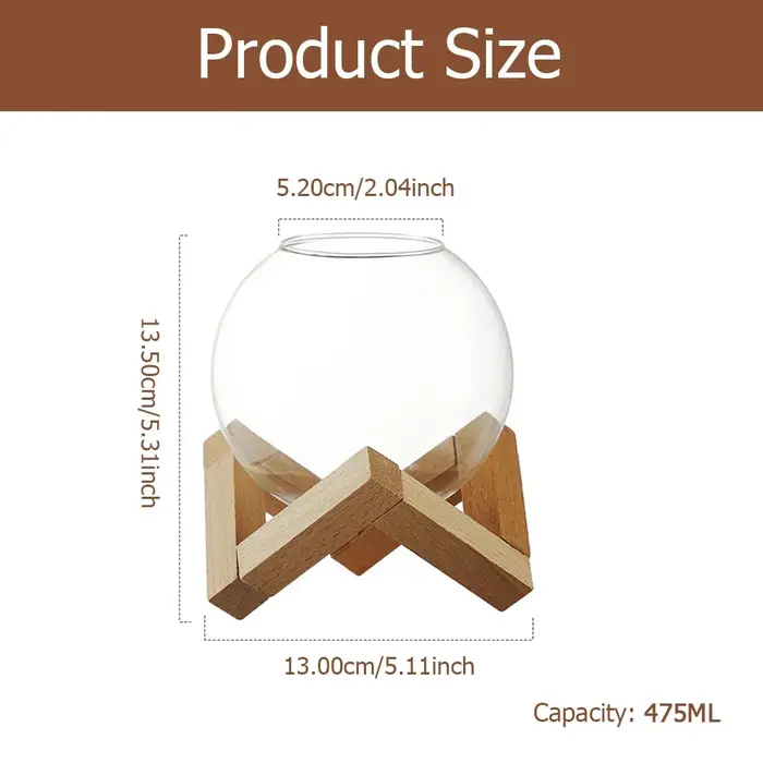 Tasse en verre à cocktail avec support en bois, verres de bar créatifs, tasse à clicks, boule Ronud,