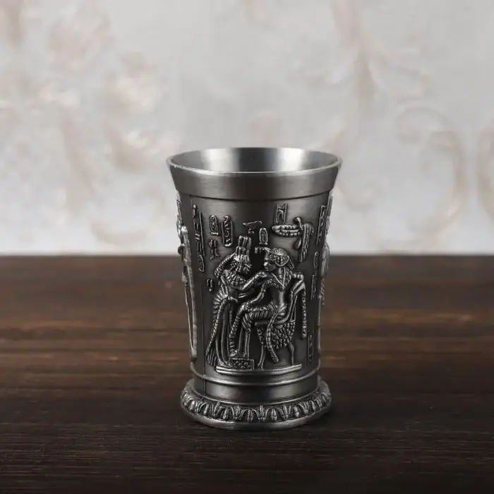 Verre à Shot 1oz métal Vintage calice égyptien verres