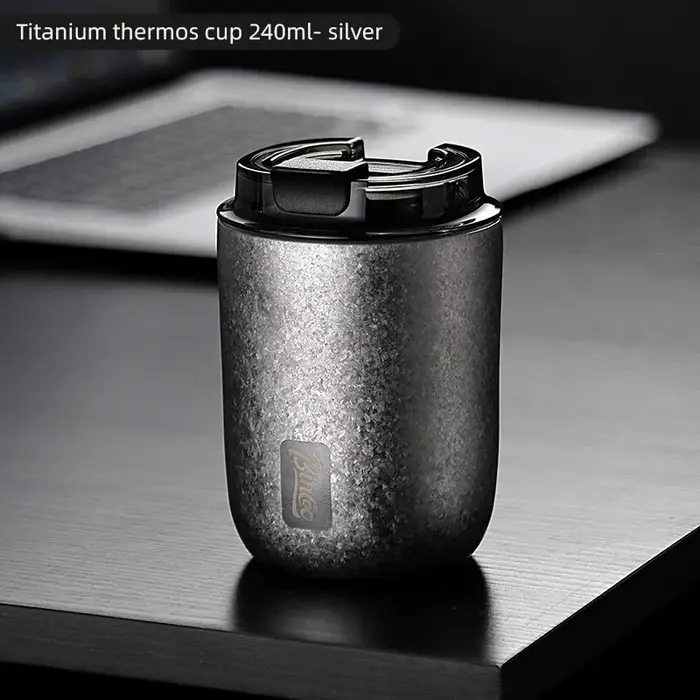 BINCOO 240ML pur titane café Thermos tasse voiture étanche voyage thermique