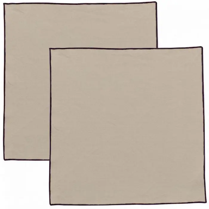 Serviette de table recycle Grace Ficelle 40 x 40