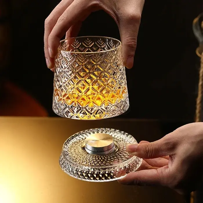 Nouveau Verres à whisky rotatifs verre