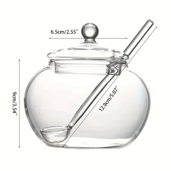 Pot en verre avec couvercle