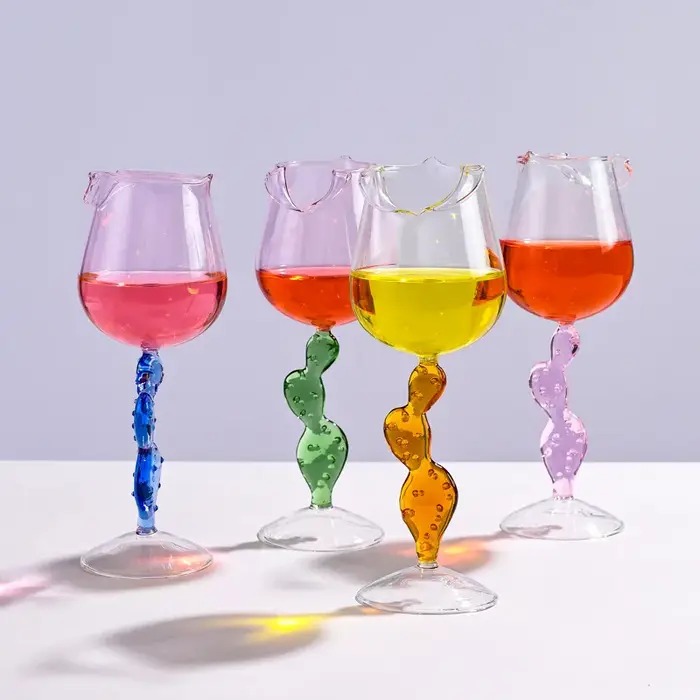 Verre à vin Rose créatif