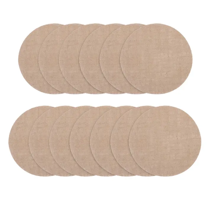 Lot de 13 sets de table ronds en toile de jute rustique de 12 pouces pour mariage champêtre et réunions à la ferme