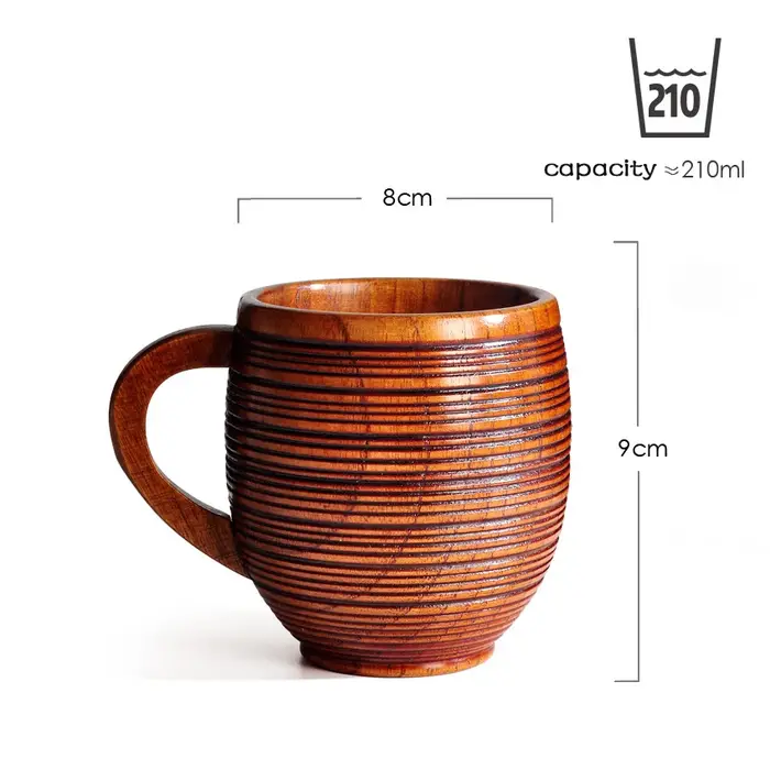 Chope à bière en bois naturel