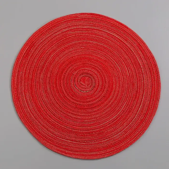 Ensemble de 2 sous-verres pour boissons, bière, café, dessous de verre en coton tissé 7 couleurs rés