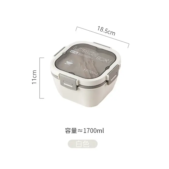 Conteneur à salade tout-en-un - Grand saladier, plateau bento, récipient à sauce anti-fuite, compati