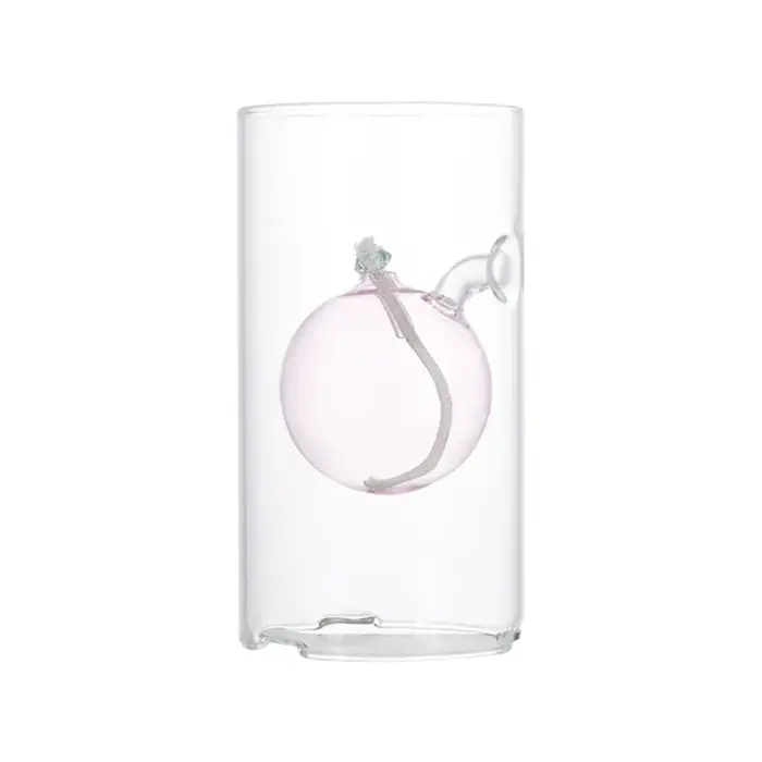 Lumière à huile en verre