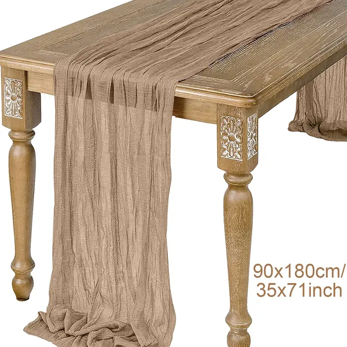 Chemin de Table en gaze semi-transparente