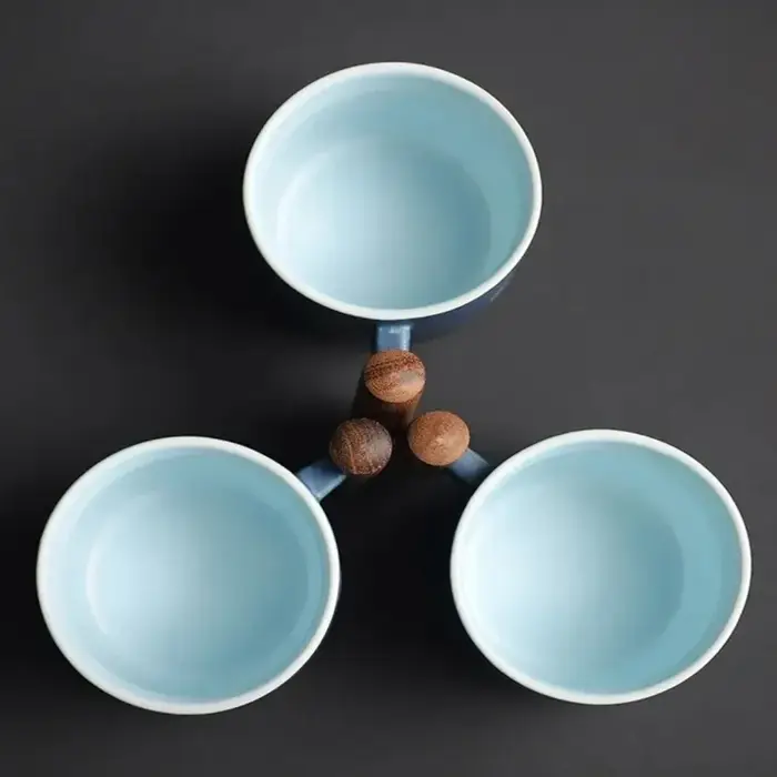 Tasse à café créative faite à la main, exquise, Vintage, avec manche en bois, tasses, verres, cuisine, Bar à manger, maison