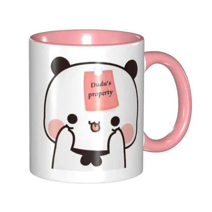Bubu Dudu Panda et Brownie ours Couple tasses à café bricolage tasse en céramique personnalisée cadeau créatif