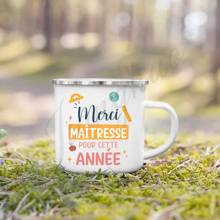 Mistresse Maitre sur les vacances imprimé tasse à café en émail boissons