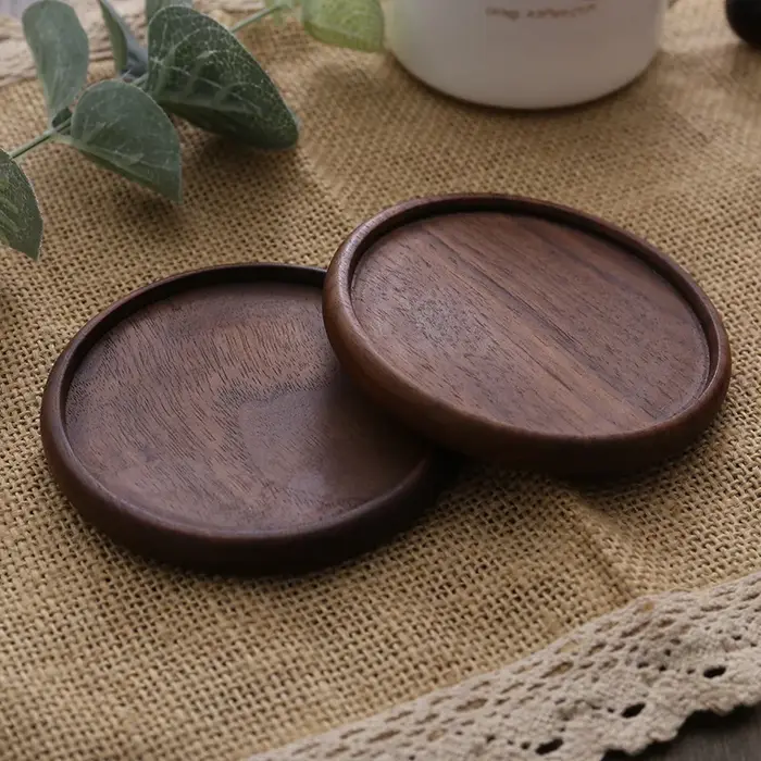 Sous-verres en bois pour thé et café, supports de tasses à boissons