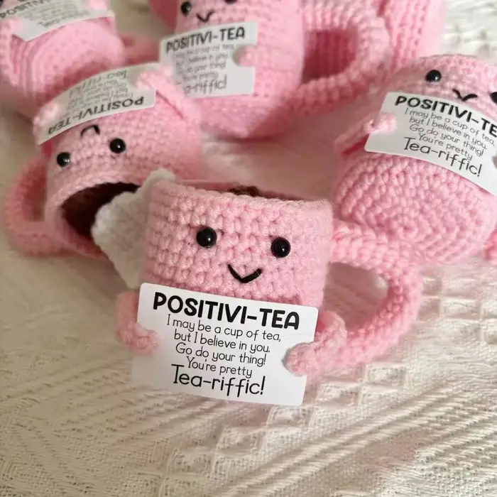 Tasse à thé crochetée à la main