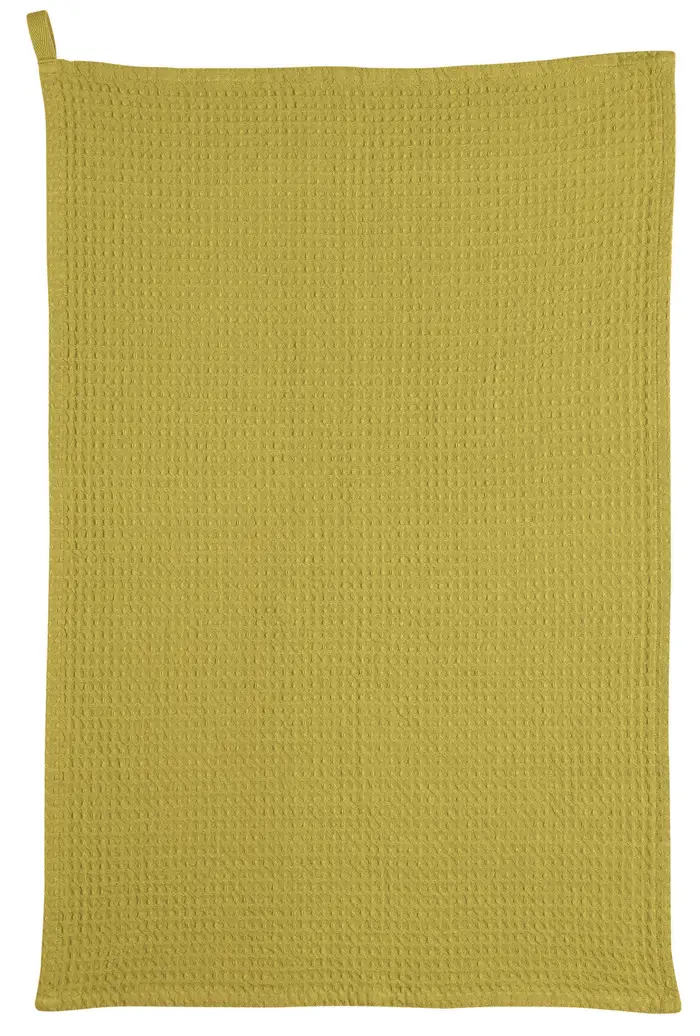Torchon nid d'abeilles uni Mumba Bergamote 50 x 70