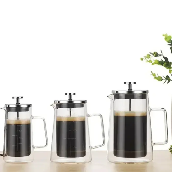 Presse française en verre Borosilicate à haute teneur en Borosilicate