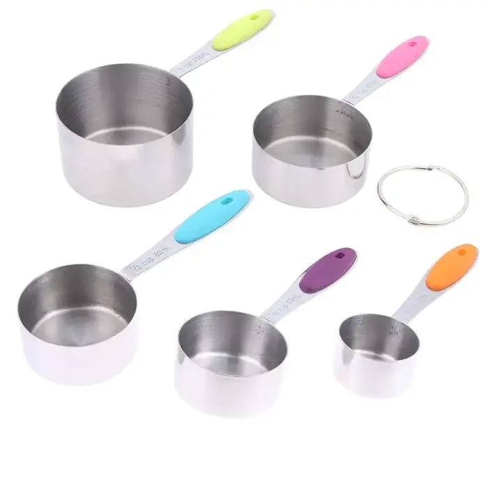 Ensemble de Mesure en Acier Inoxydable : Tasses et Cuillères pour Cuisine