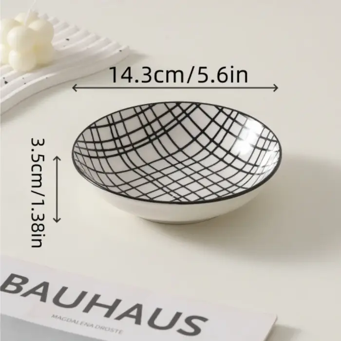 Lot de 6 plats à trempette en céramique style Hepburn