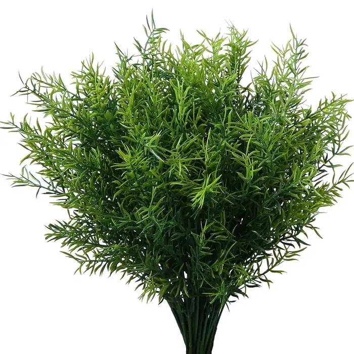 7 fourchettes fleurs artificielles en plastique herbe mariage maison jardin Vase pour décoration bricolage photographie