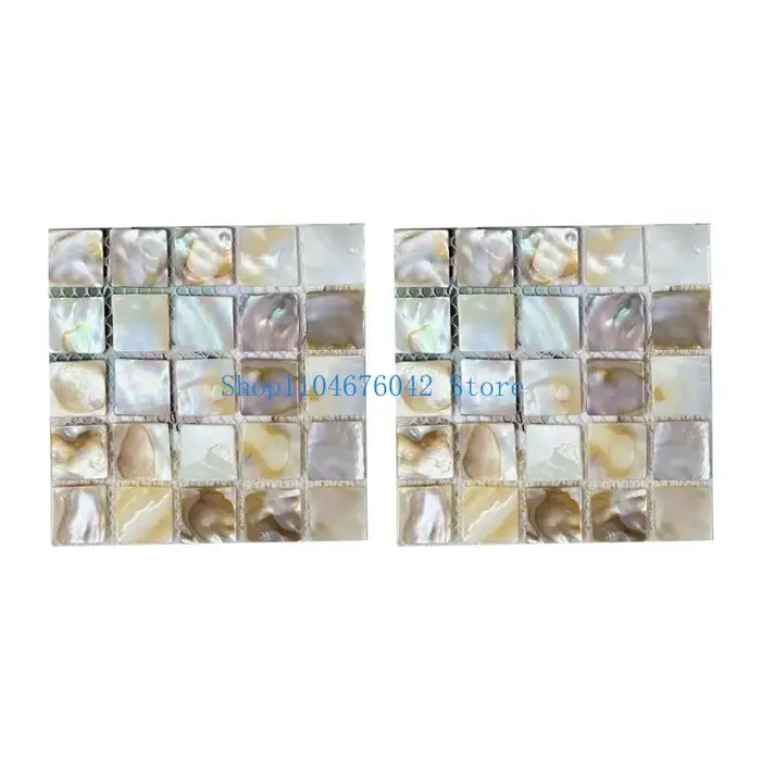 Sous-verres carrés en coquille conque naturelle