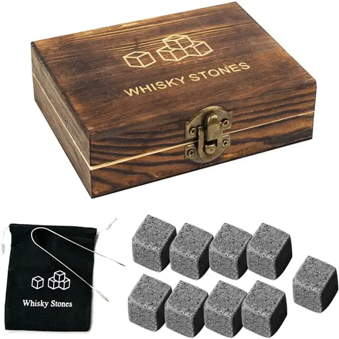 Pierres de refroidissement en granit, roches de whisky, pierres de refroidissement réutilisables pou