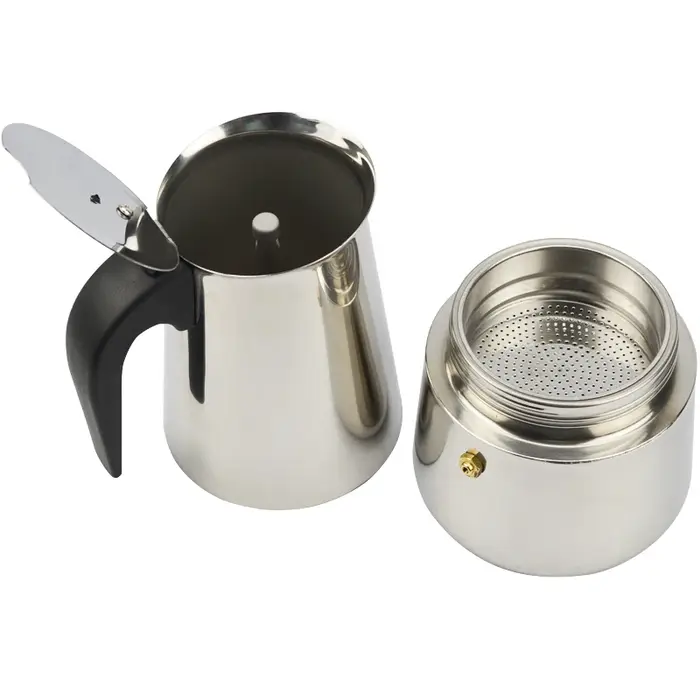 ATWFS 2/4/6/9 tasses cafetière en acier inoxydable Moka Pot