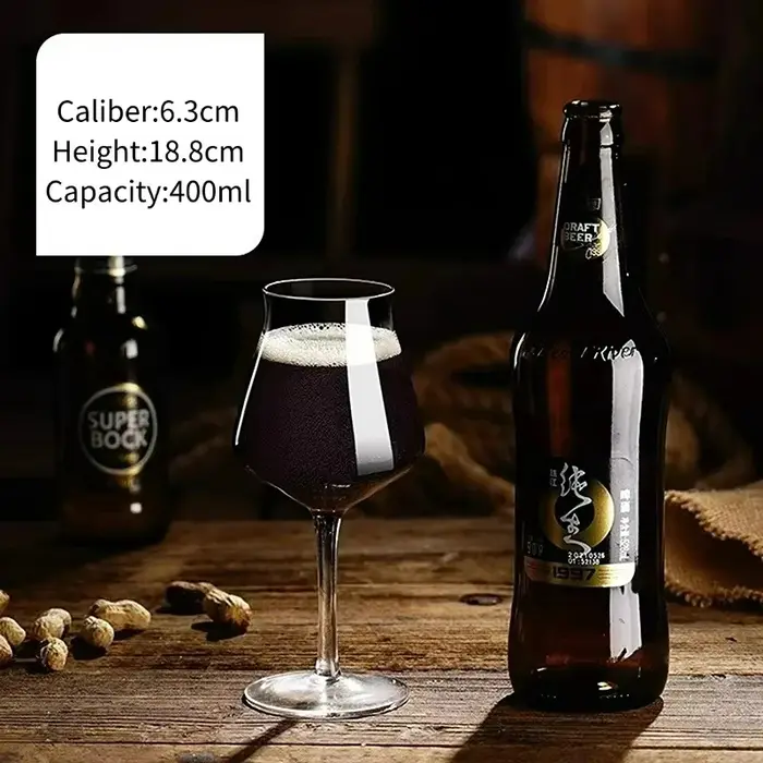 TEKU-Verres à vin tulipe à large bouche, verres à cocktail créatifs, coupe en verre à bière artisana