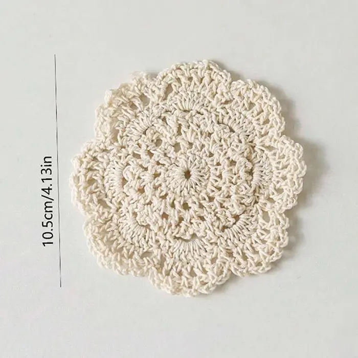 Sous-verres bohème en Crochet à fleurs