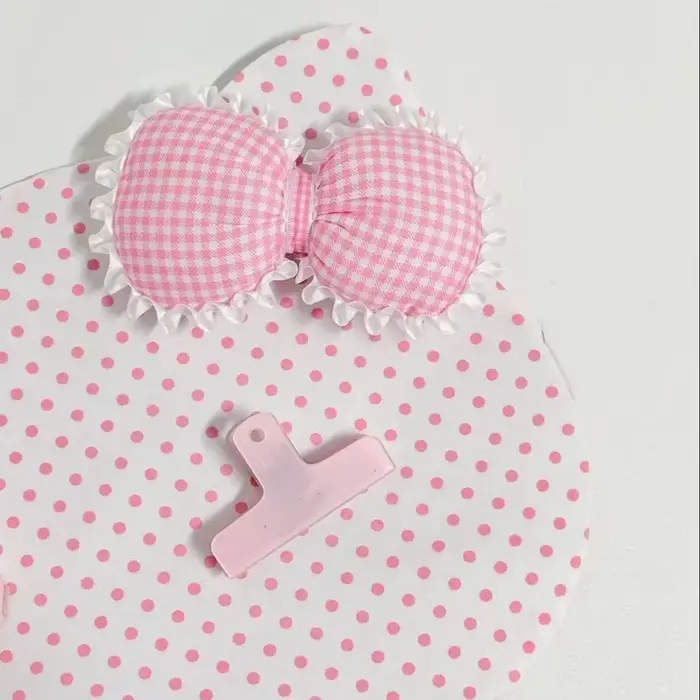 Napperon à pois rose mignon