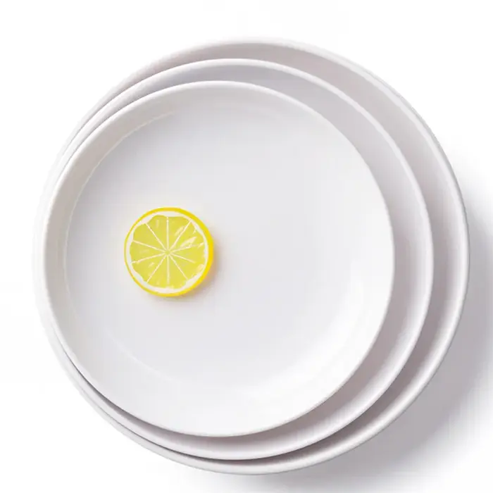 Assiettes à dîner rondes profondes en mélamine