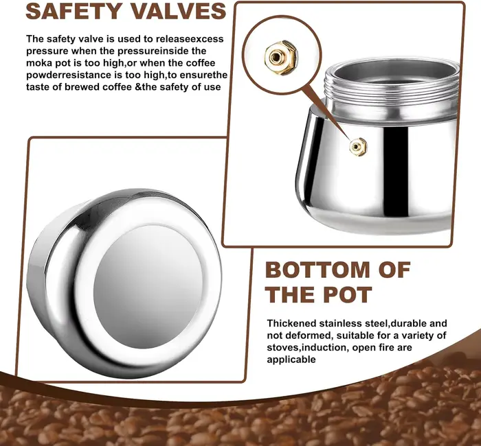 Machine à expresso de cuisinière en acier inoxydable