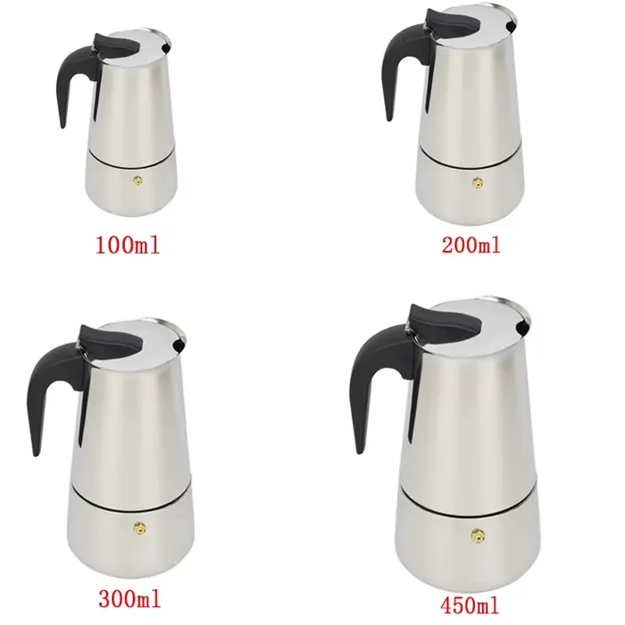 ATWFS 2/4/6/9 tasses cafetière en acier inoxydable Moka Pot cafetière expresso tasses Latte percolat