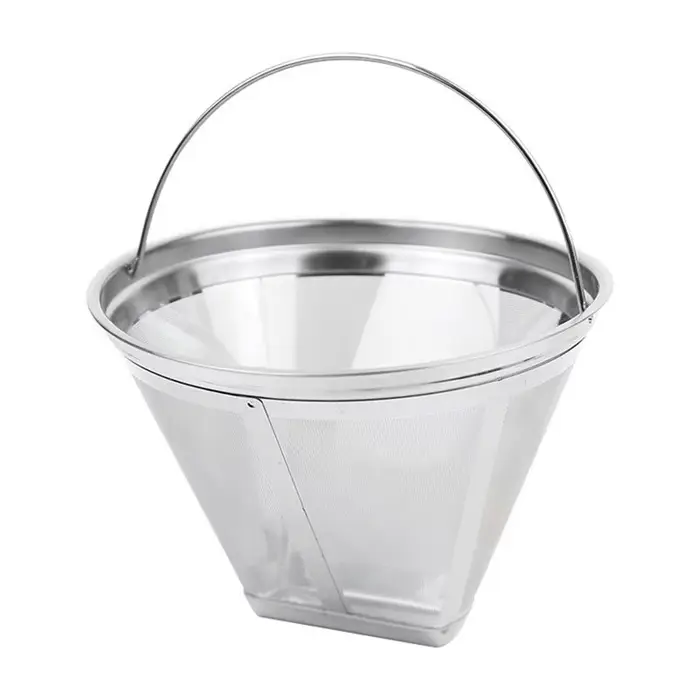 Filtre à café cafetière réutilisable en acier inoxydable 4 cônes filtres