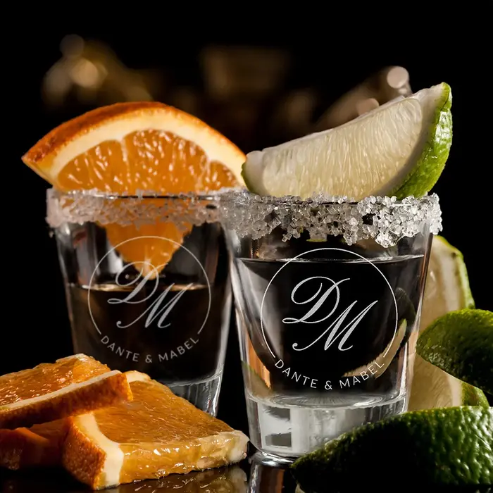 Verres à Shot personnalisés pour fête de mariage