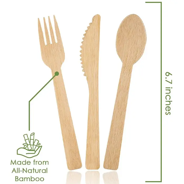 Couverts 100% bambou, fourchettes
