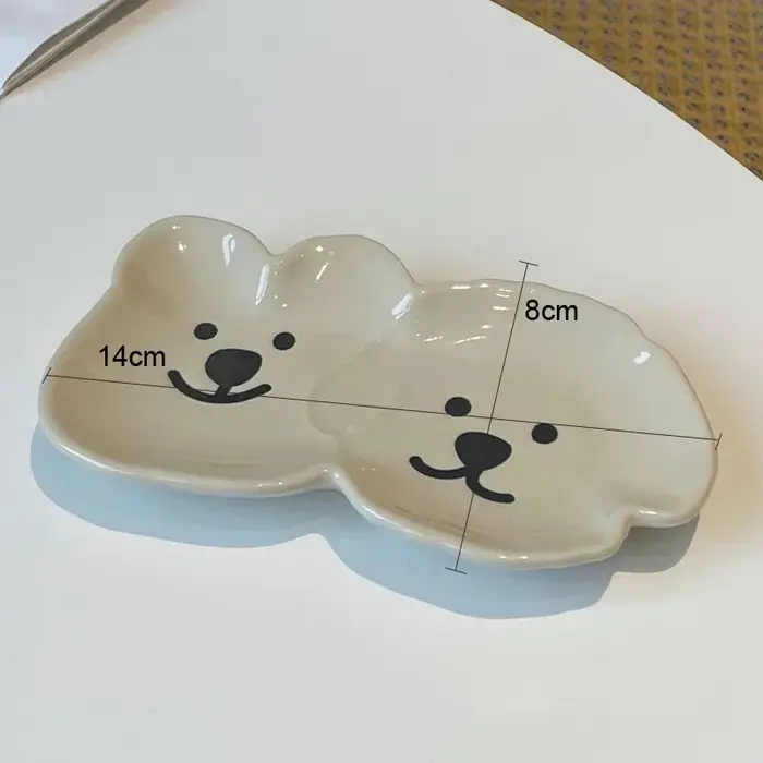 Assiette d'assaisonnement en céramique de dessin animé mignon