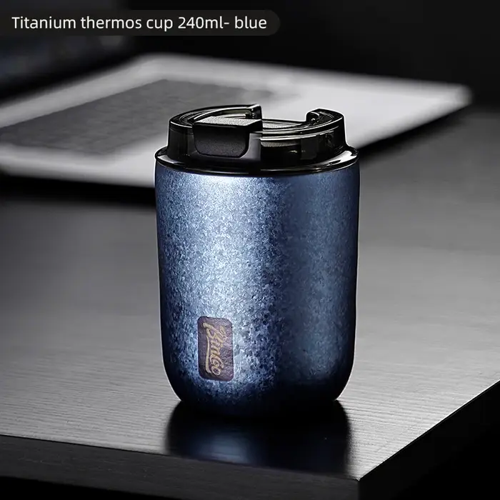 BINCOO 240ML pur titane café Thermos tasse voiture étanche voyage thermique tasse Portable isolé sou