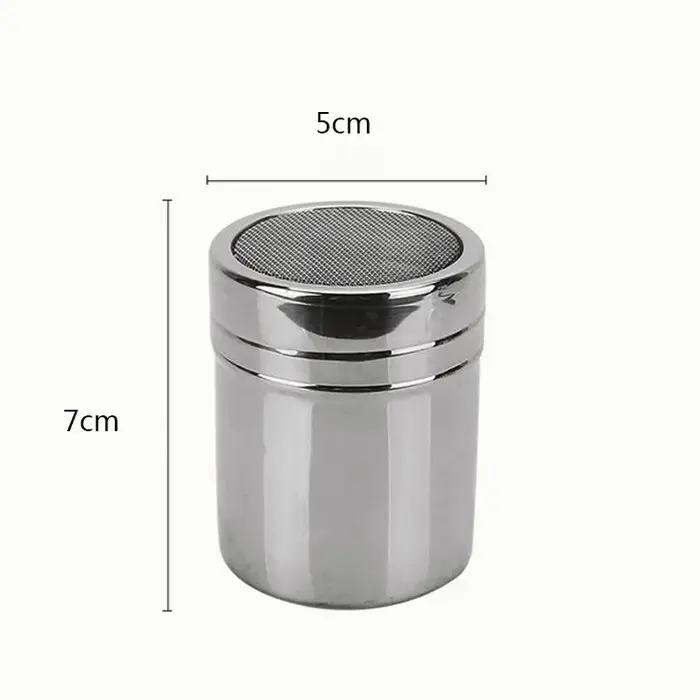 Shaker à chocolat en acier inoxydable, 1 pièce, farine de cacao, tamis à café, sucre en poudre, acce