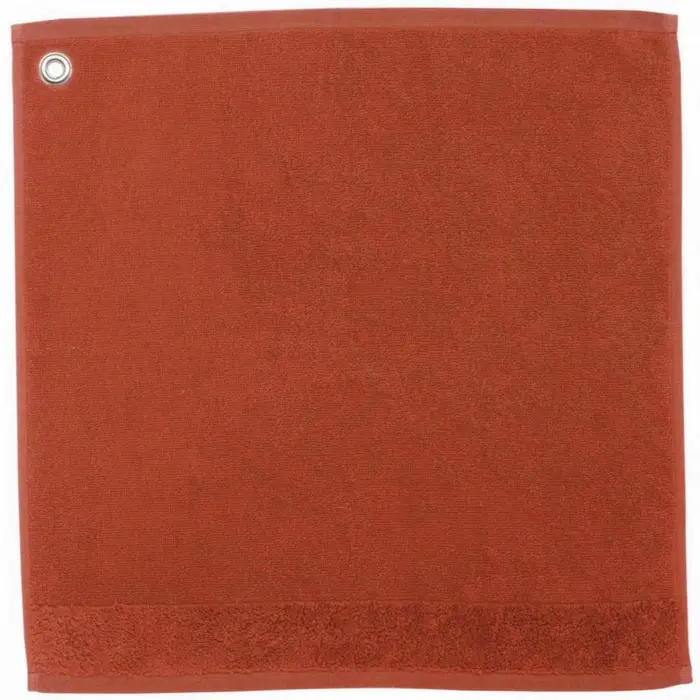 Essuie-mains oeillet Curl Terracotta 50 x 50