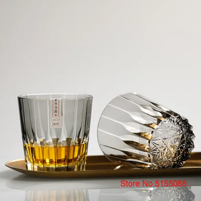 Verre à l'ancienne en cristal japonais Edo Kiriko